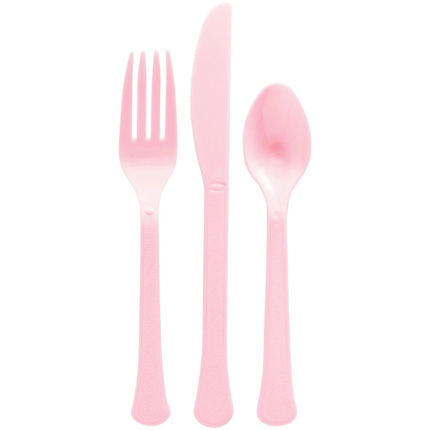 Heavy Weight Cutlery Asst., Mid Ct. - New Pink