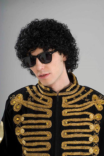 Short Deluxe Black Afro Wig