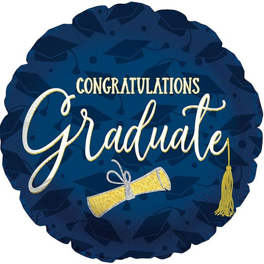 Glitter Diploma Grad 18in Metallic Balloon 1ct