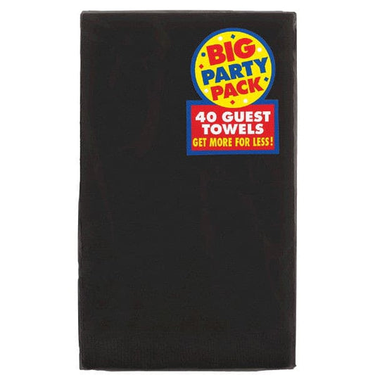 2-Ply Big Party Pack Guest Towels Jet Black (40)
