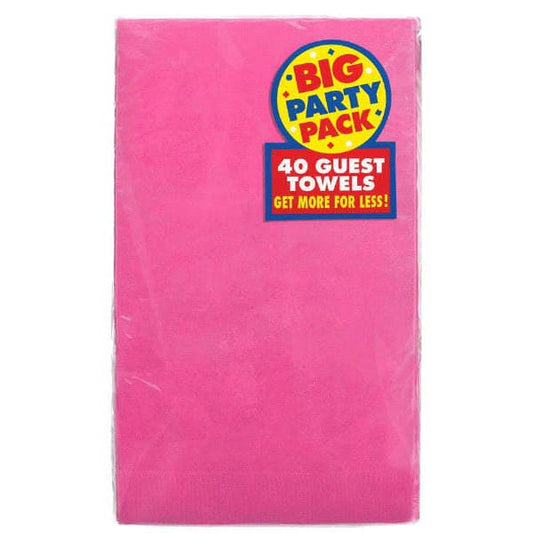 2-Ply Big Party Pack Guest Towels Bright Pink (40)