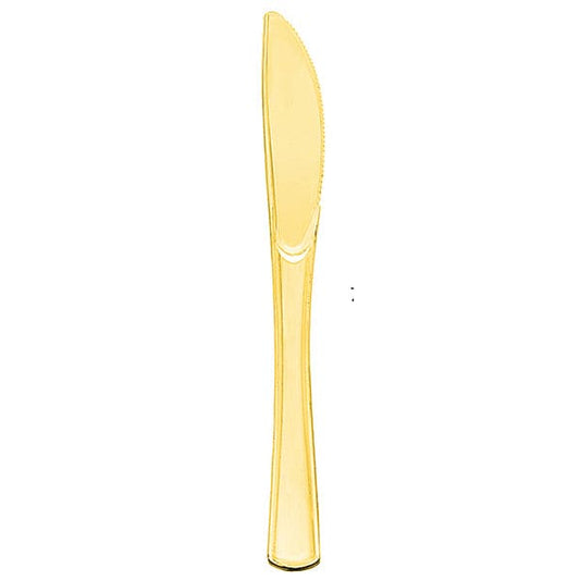 Party Essentials Gold Plastic Knives 50ct