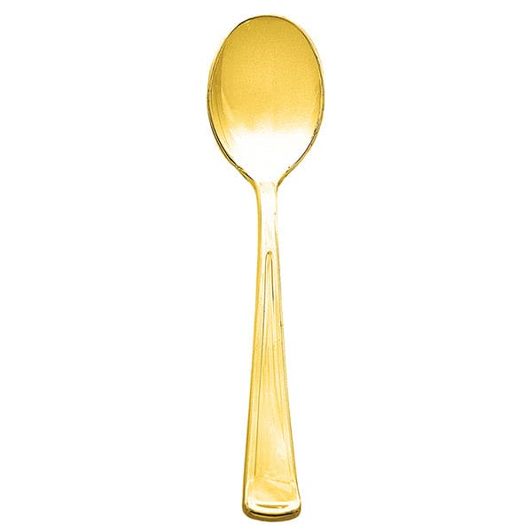 Party Essentials Gold Plastic Spoons 50ct