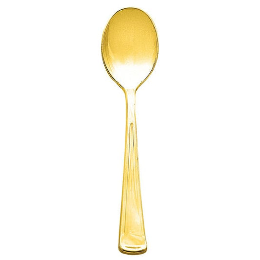 Party Essentials Gold Plastic Spoons 50ct