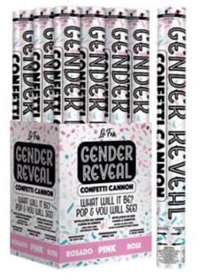 Gender Reveal 18in Confetti Cannon PINK