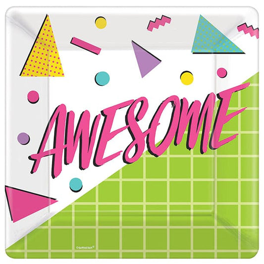 Awesome Party 10in Square Banquet Paper Plates 8pcs