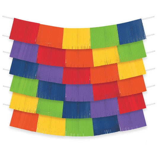 Foil Decorating Backdrop - Rainbow 9 Ct