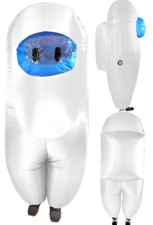 SUS Crew (Among Us) Inflatable White Child Costume
