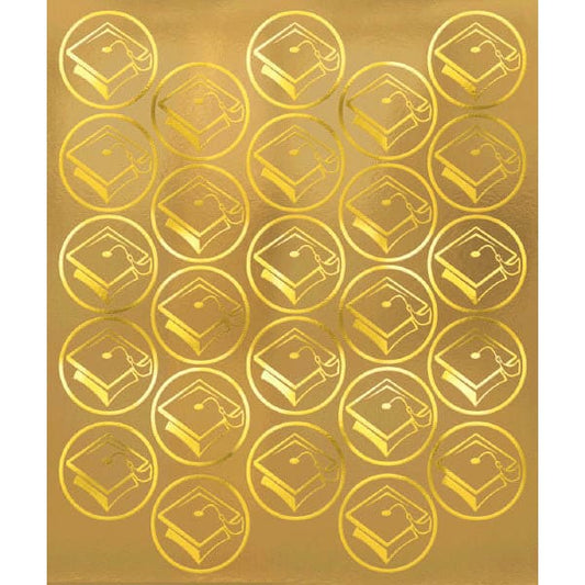 Gold Graduation Metallic Sticker Seals