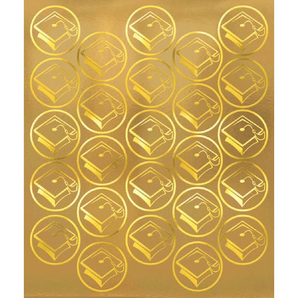 Gold Graduation Metallic Sticker Seals