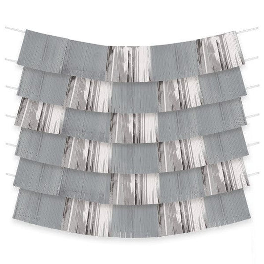 Foil Decorating Backdrop - Silver 9 Ct