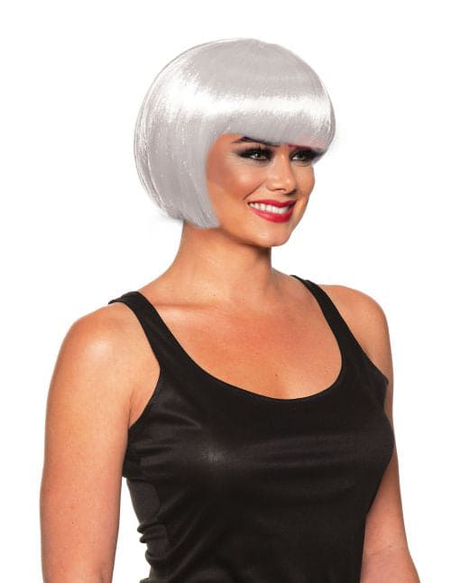 Short Bob Wig with White