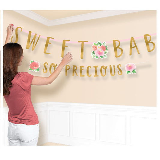 Floral Baby Jumbo Letter Banner Kit 2pcs