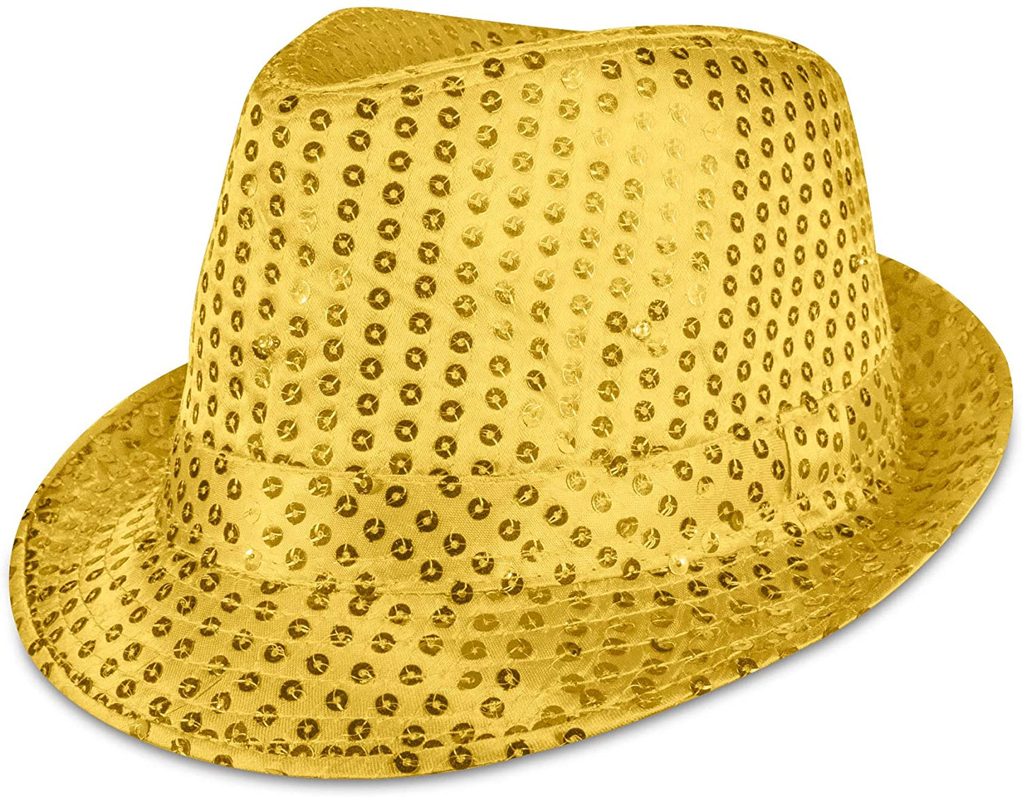 Gold Sequin Fedora Hat