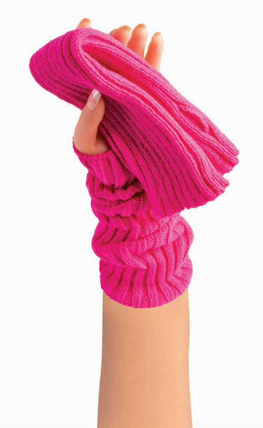 80's Swater Arm Warmer Neon Pink