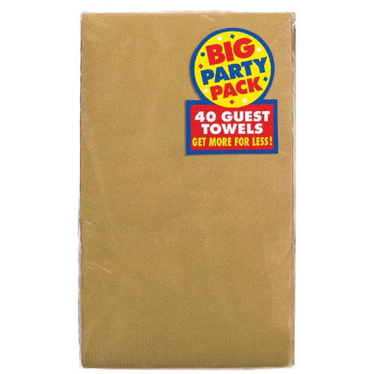 2-Ply Big Party Pack Guest Towels Gold (40)