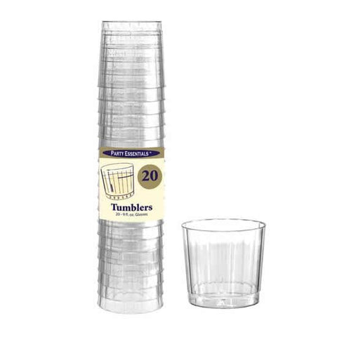 Clear Plastic Deluxe Tumblers 9oz (20ct)