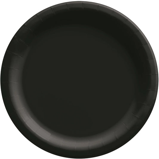 Extra Sturdy 10in Black Party Paper Plates, 50 ct