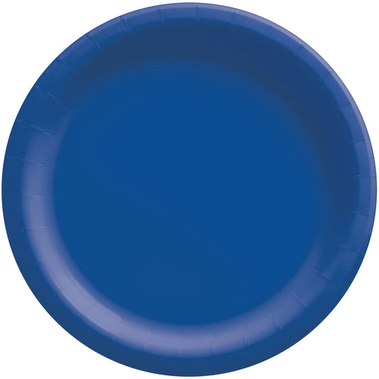 Extra Sturdy Royal Blue Party Paper Plates 10in, 50ct