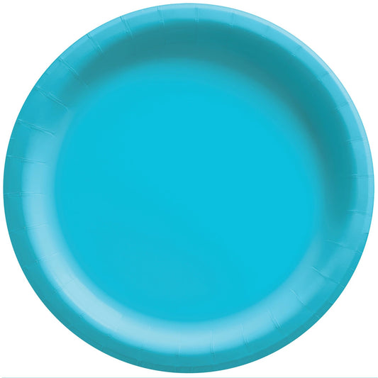 Extra Sturdy Carribean Blue 10in Dinner Paper Plate, 50 ct