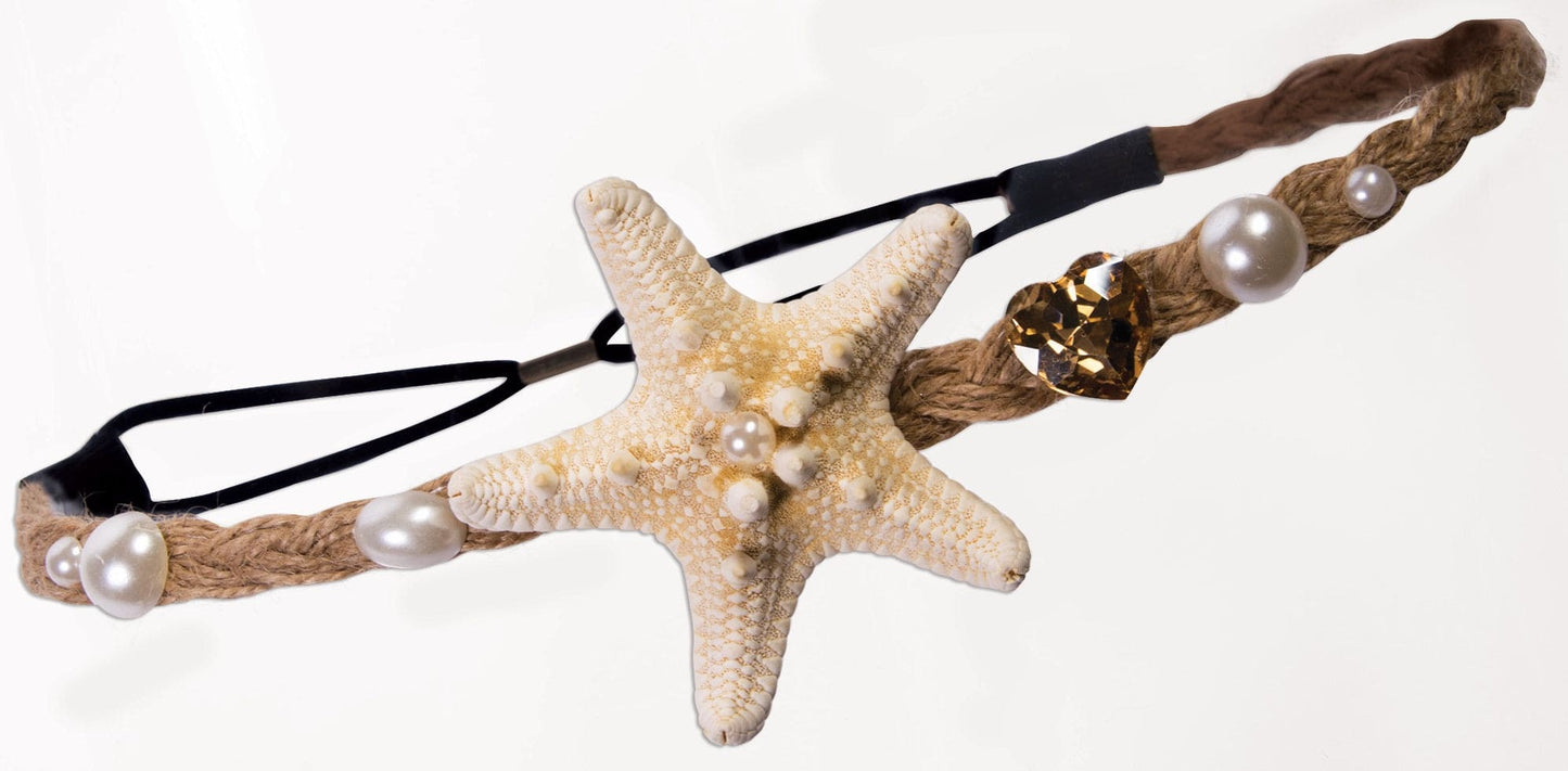 Hawaiin Mermaid Starfish and Pearl Decorative Headband