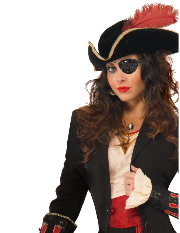 Pirate Sequin Black Eye Patch
