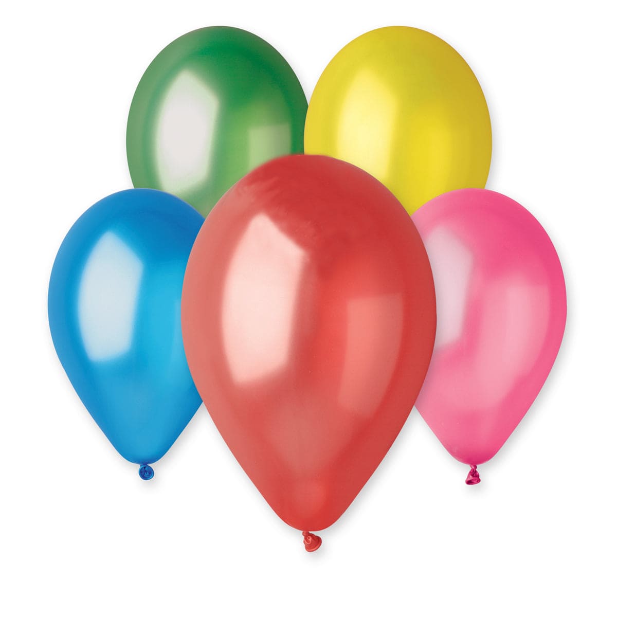 12" Latex Balloon Metallic Assorted 50 Ct