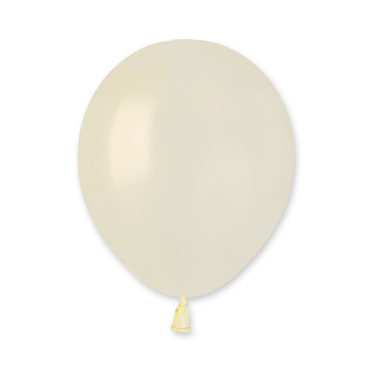 5" Latex Balloon Metallic Ivory 100 Ct