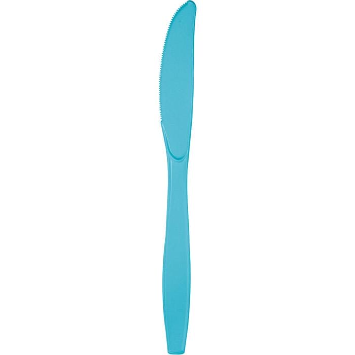 Premium Plastic Knives - Bermuda Blue