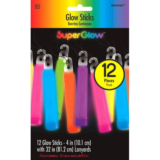 Glow 4in Sticks - Multi Color 12ct