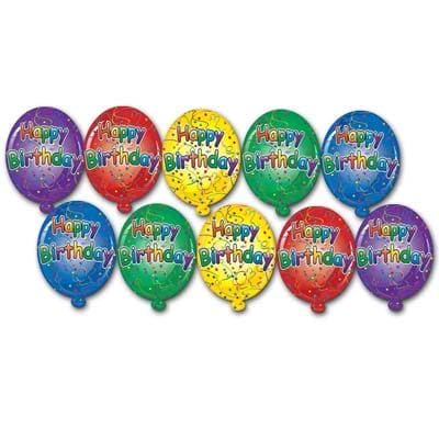 Happy Birthday Mini Balloon Cutouts
