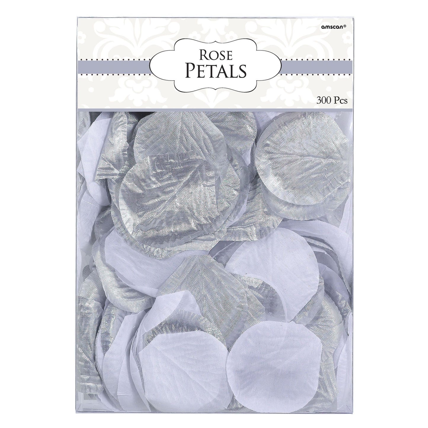 Flower Rose Petals Silver/White 300pcs