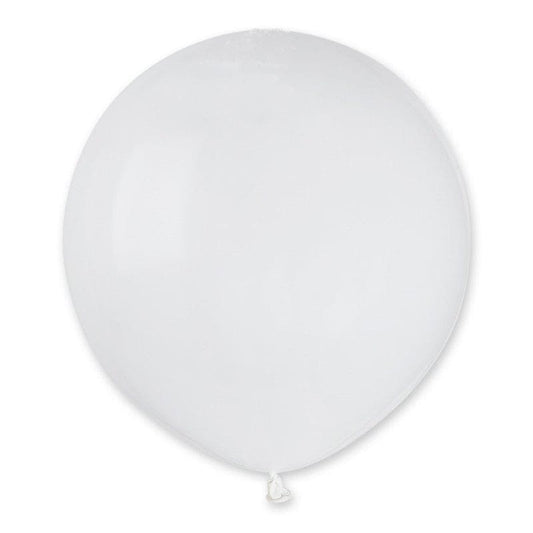19" Latex Balloons White 25ct