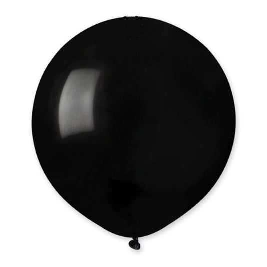 19" Latex Balloons Black 25ct
