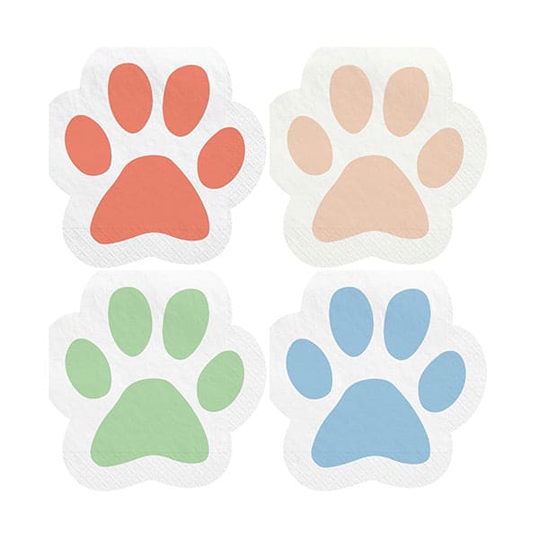 Pawsome Party Shaped Beverage Napkins 16ct