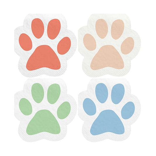Pawsome Party Shaped Beverage Napkins 16ct