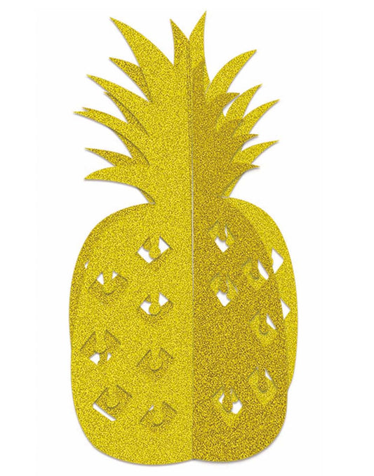 Luau 3-D Glitter Pineapple Decor
