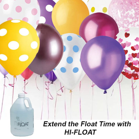 Extend the Float Time of Your 19in Latex Balloons by Adding HI-Float