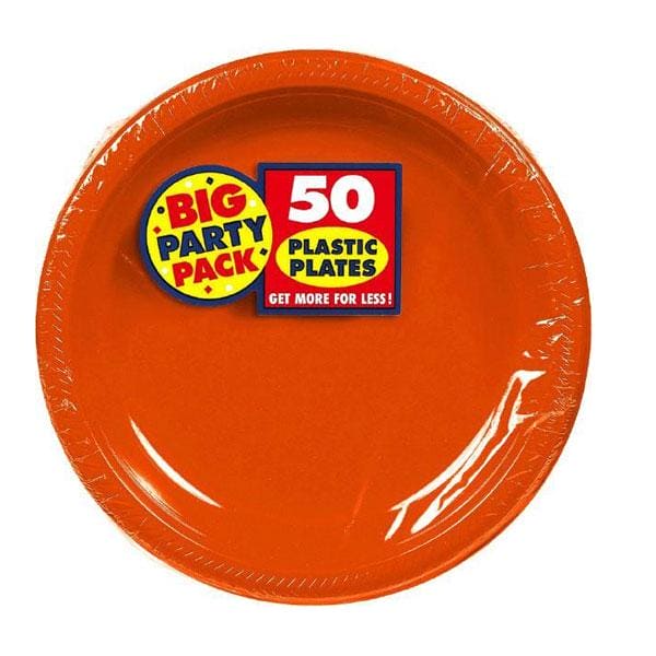 Orange Peel Big Party Pack 7in Plastic Plates 20ct