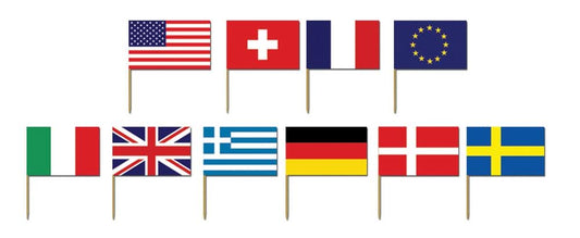 International Flags 2.5in Picks
