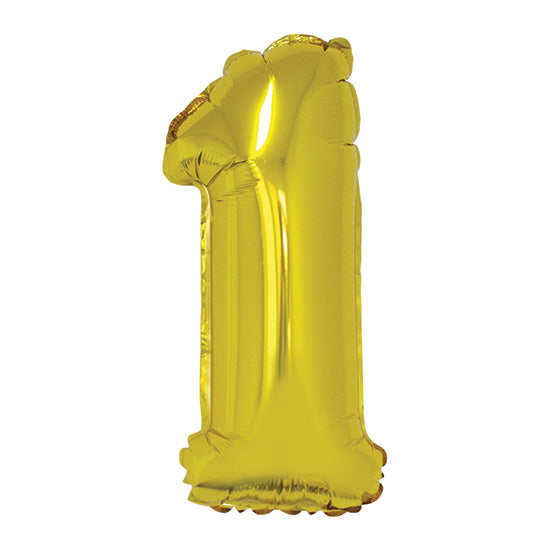 16in Gold Number 1 Balloon (DOES NOT FLOAT)