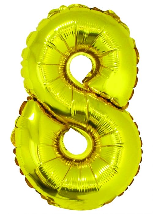 16" Gold "8" (DOES NOT FLOAT) 1 Ct