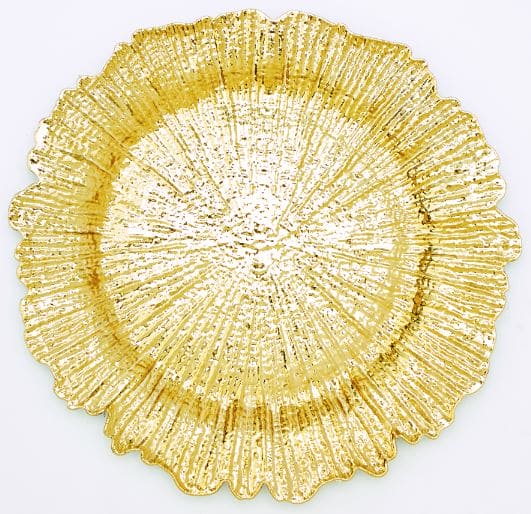 Reef Plastic Charger Plate 13in - Gold