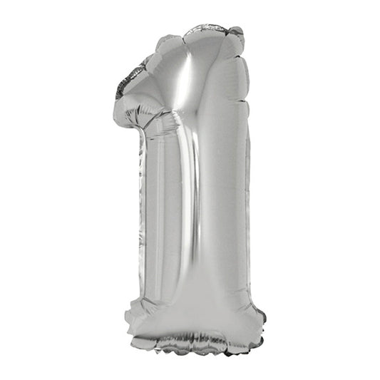 16in Silver Number 1 Balloon (DOES NOT FLOAT)