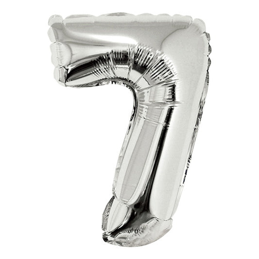 16in Silver Number 7 Balloon (DOES NOT FLOAT)