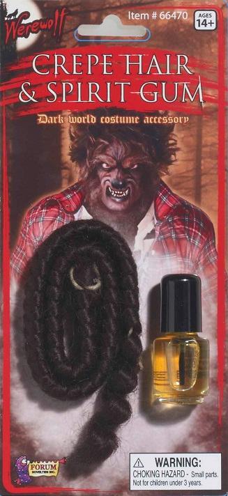 Werewolf Crepe Hair and Spirit Gum Set