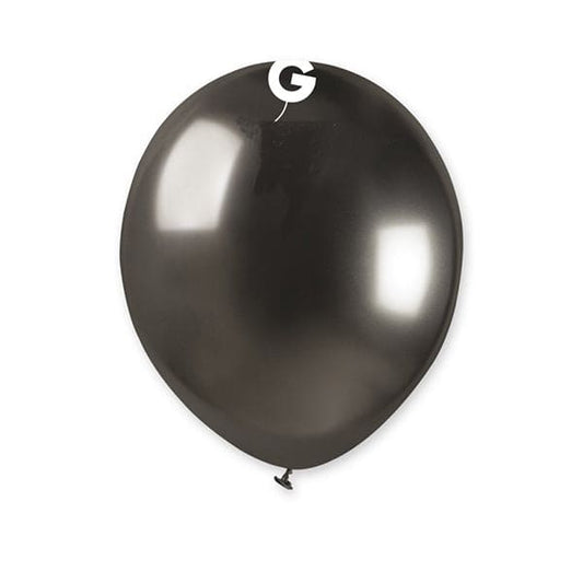 5in Shiny Latex Balloons Space Grey 50ct