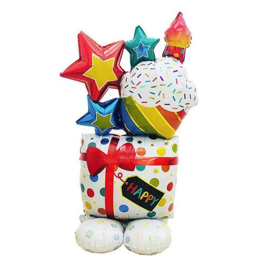 Birthday Gift Box 45in Standing Airloonz Balloon