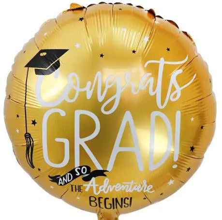 Grad Adventure 18in Metallic Balloon