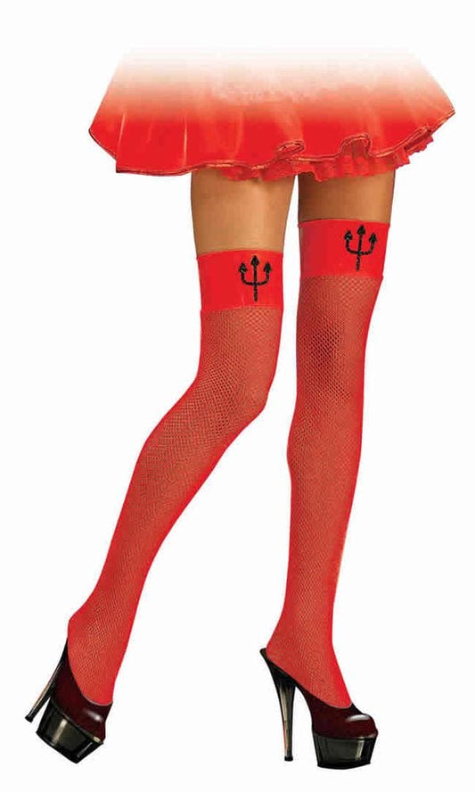 Sexy Devil Adult Fishnet Costume Stockings